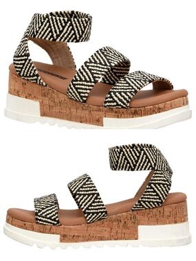 Cushionaire Naomi Cork Wedge Sandal